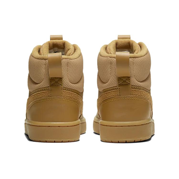 New Nike Court Borough Mid 2 Boot Wheat GS BQ5440-700