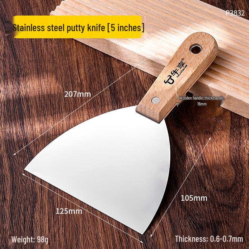 

Мастерок из нержавеющей стали и шпатель для замазки для кладки и отделки стен