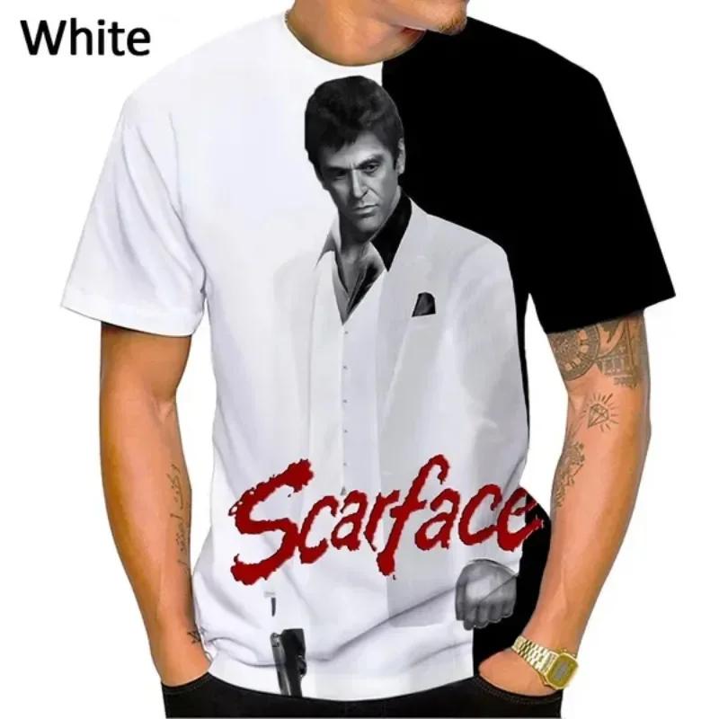 Scarface Movie 3D Print Oversized T-Shirt Harajuku Y2K Street Tops Men Women