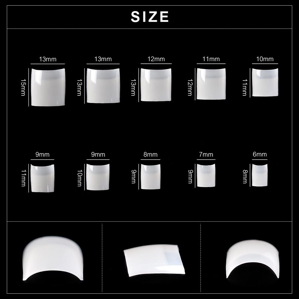 kads 500pcs ABS Nail Tips French Nails for Acrylic False Nails Press On Fake Nails Manicure Tools