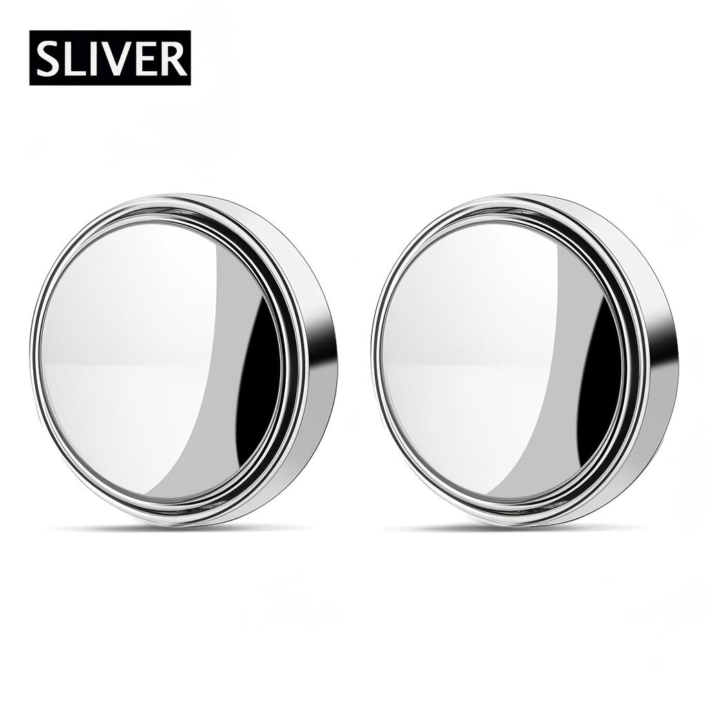 2-piece Set of 360 Degree High-definition Circular Car Rearview Mirrors, Reverse Blind Spot Rearview Mirror Auxiliary Mirror
