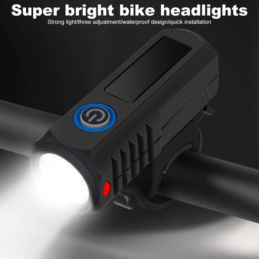 LED Bicycle Headlight High Brightness Bike Handlebar Flashlight USB Charging MTB Bike Headlight Bicycle Accessories