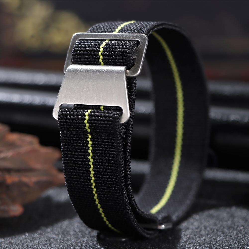 18mm 20mm 22mm Nylon Watchband for Seiko Army Military Woven Elastic Straps for French Troops Parachute Bag Men Women Sport Band