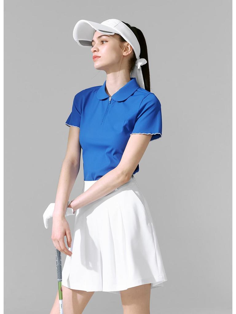 Bingse Women's Spring/Summer POLO Yoga & Sports Top - Short Sleeve for Golf & Tennis