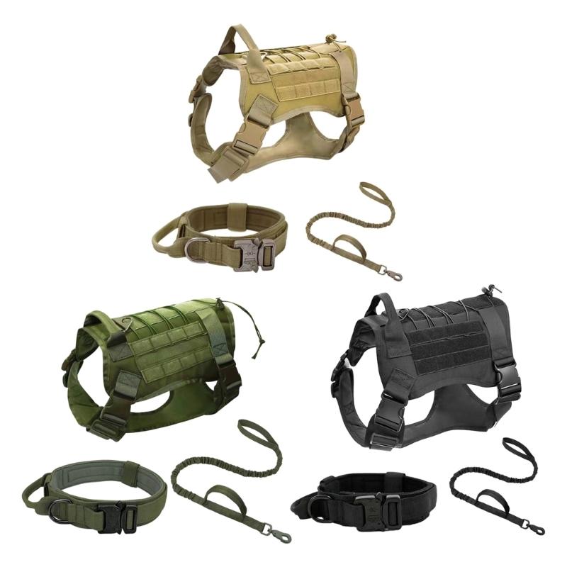 Night Use Dog Leashes Set Versatiles Dog Leashes Regulable Dog Harnesses for Media and Large Dogs