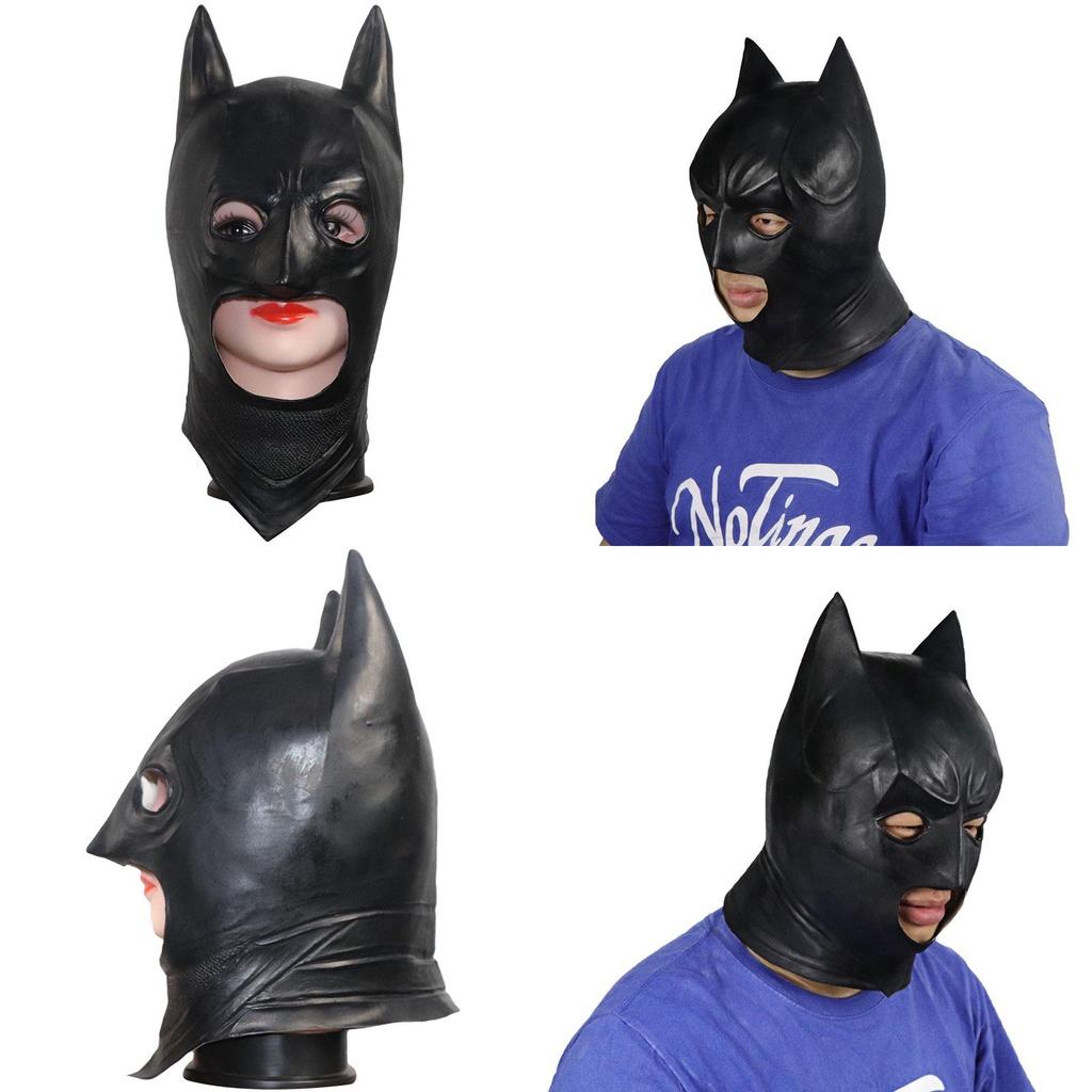 High-end Movie Classic Headgear Black Night Prince Latex Batman Mask Dark Knight Theme Prank Mask