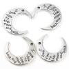 10pcs/lot Alloy Charms Retro Double-sided Round Moon Shape Pendants For Jewelry Making DIY Handmade Necklace Pendant Accessories