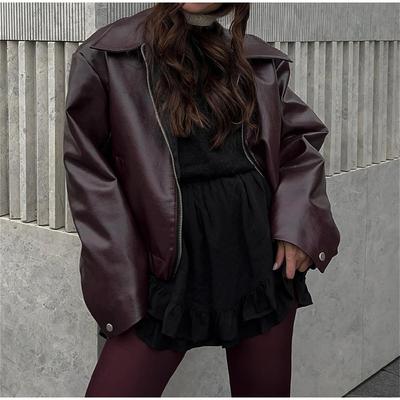 Fashion Lapel Women Jacket Long Sleeved Zipper Pocket Coats Autumn Winter Streetwear New In High Street Jackets Casual Chic