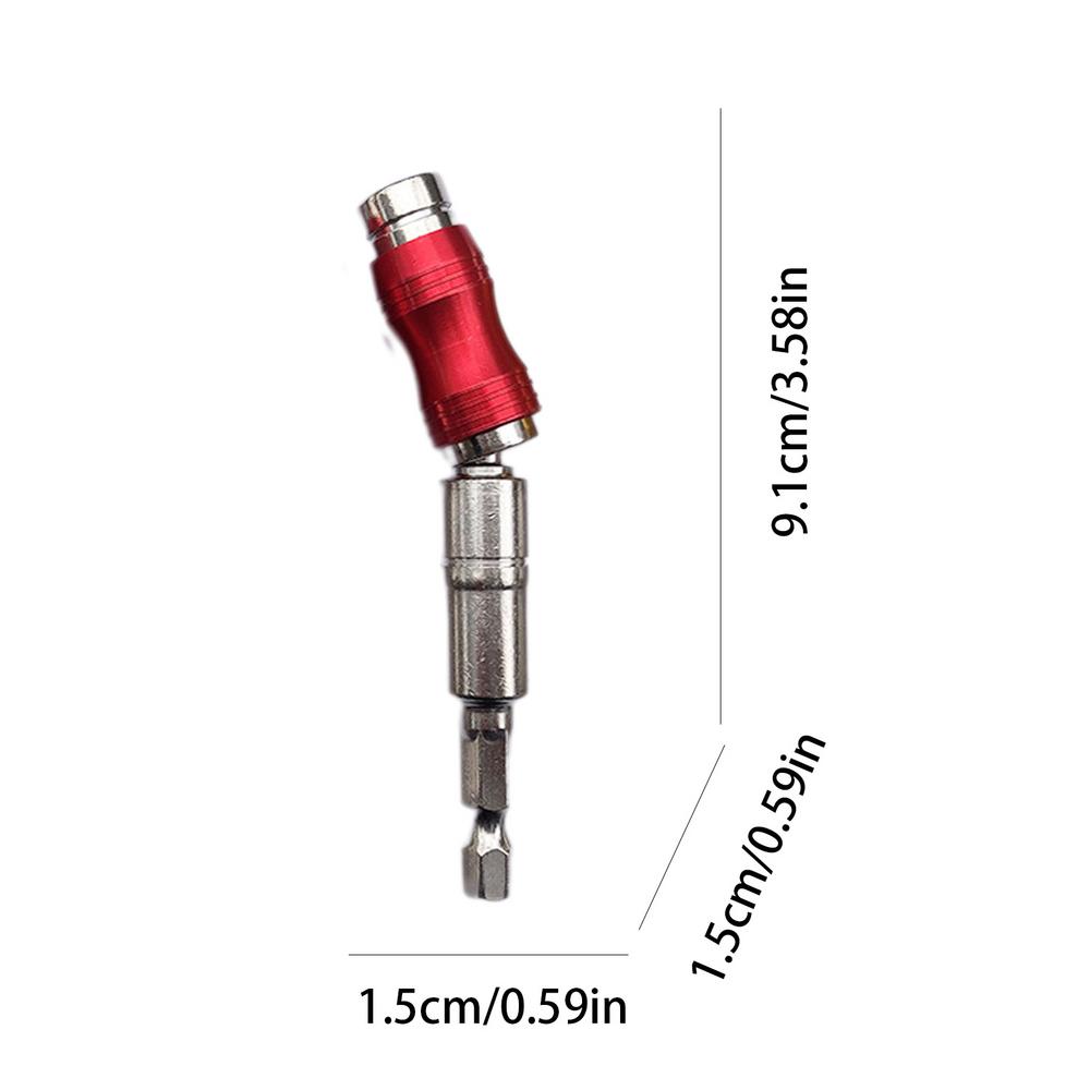Electric Drill Magnetic Screwdriver Bit Holder Multi-Angle Screwdriver Accessories Portable Reversing Extension Rod 1/4in