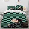 3D Hot Sale Anime Demon Slayer Duvet Cover and Pillowcase Kids' Double Bed Bedding Set Home Bedroom Decor Gift for Boys Girl