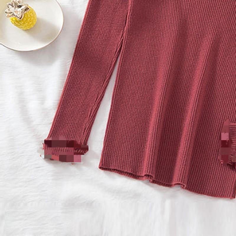 Women Spring Autumn Winter Half High Collar Pullovers Sweaters Jumper Primer Shirt Full Sleeve Short Slim-fit Tight Bottoming Knit Chic Solid One Size