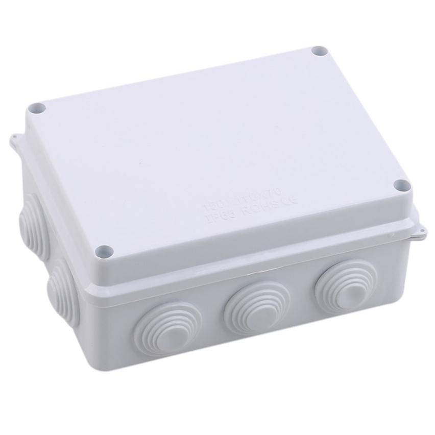 Boîte de jonction étanche ABS Blanche Extérieure 1 Pièce Boîte Universelle Scellée pour Projet Électrique