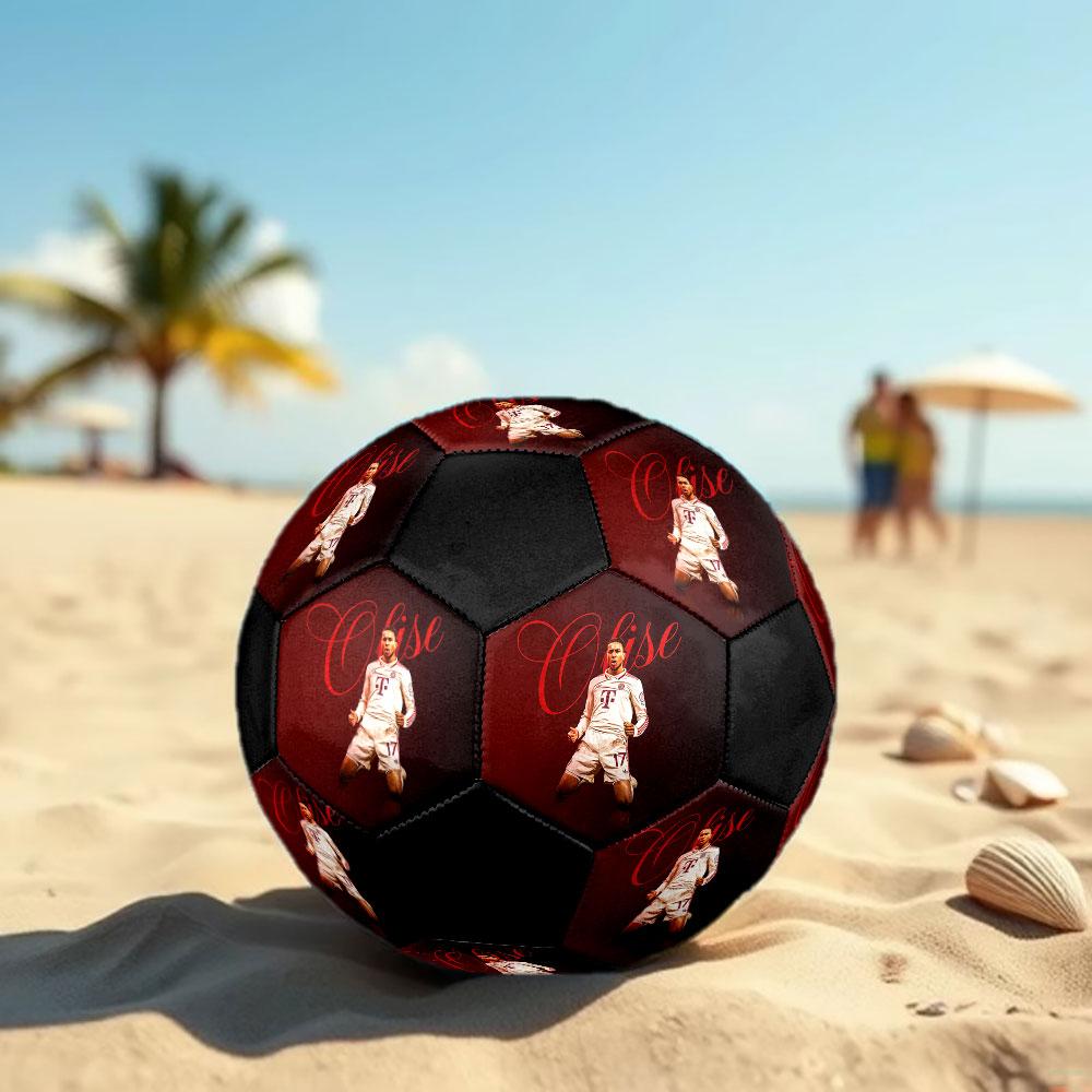 Michael Olise Bedruckter Fußball Größe 5, Maschinengenähtes PVC, Langlebig & Hoher Rückprall, Für Alle Altersgruppen Geeignet, Fanartikel, Spiele & Außenbereich.