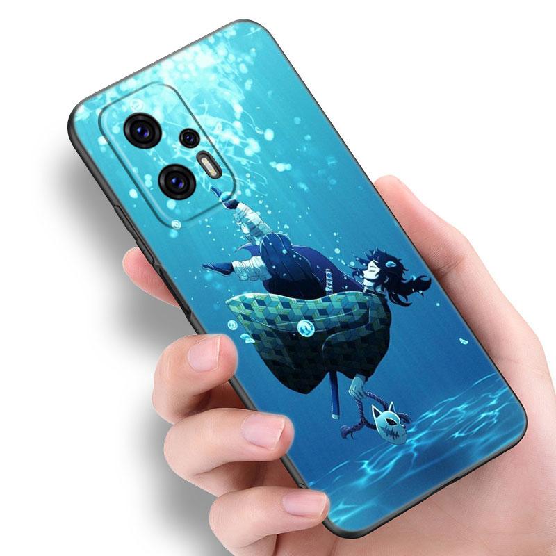 Etui na telefon Anime Demon Slayer dla Xiaomi POCO F2 F3 M2 M3 M4 X3 X4 Pro NFC F4 GT 5G F1 X2 C3 C31 C40 M5S Miękkie TPU Czarny Pokrowiec