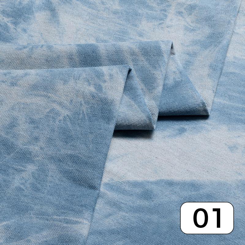 50*140 cm Trendy Džínovina Vázanka Sepraná Silná látka Pro Sukně Džíny Kalhoty Oblečení Šaty Šití Diy Patchwork Materiál