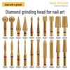Gold Diamond Nail Grinding and Polishing Tool for Shaping and Dead Skin Removal