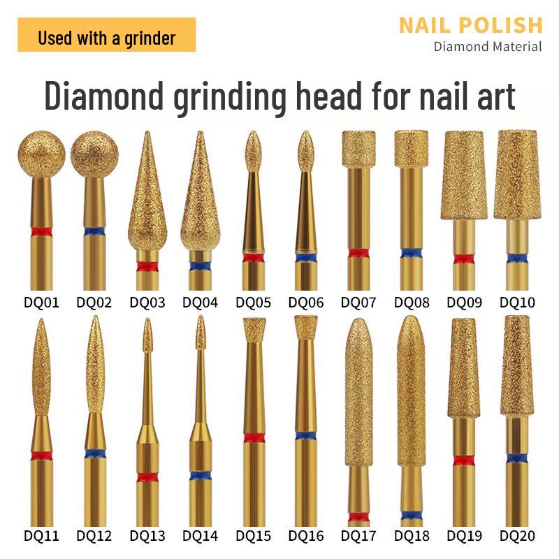 

Gold Diamond Nail Grinding and Polishing Tool for Shaping and Dead Skin Removal