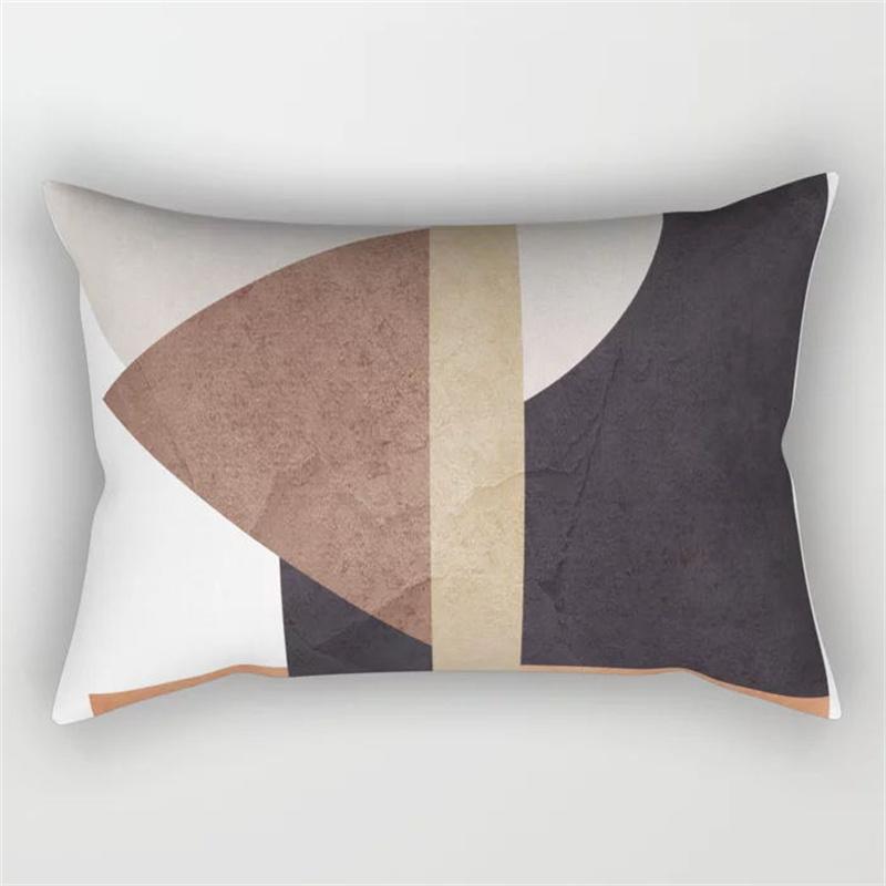 30x50 Nordic Abstract Geometric Splicing Leaf Plant Print Pillowcase Modern Fashion Polyester Cushion Cover Sofa Home Decor