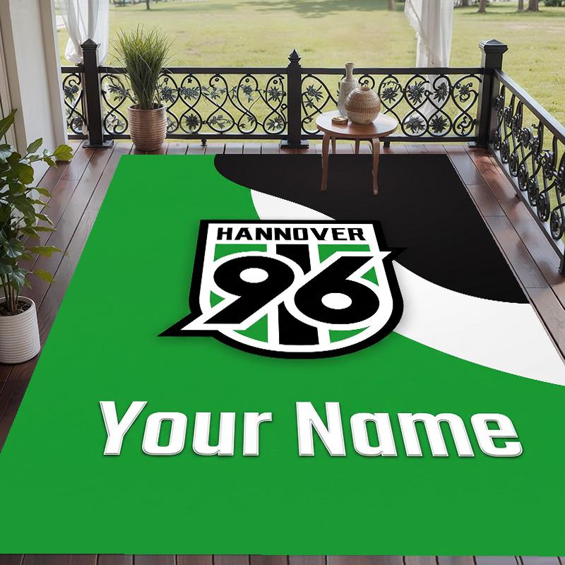 Custom Text Printed Rug Hannover 96 Non Slip Floor Carpet For Home Room Decor