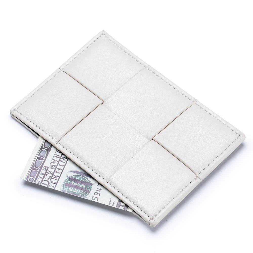 2025 neue ultradünne Kartentasche, Damen Visitenkartenetui, gewebtes Schafsleder, kleiner und zarter tragbarer Kartenhalter, Geldscheinklammer.