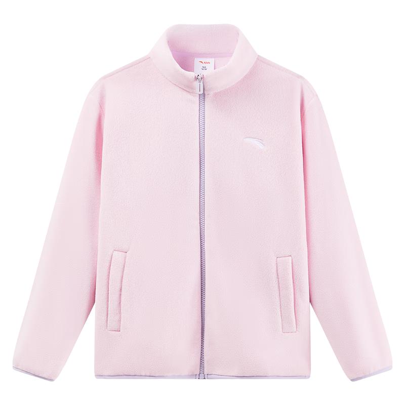 Anta Kids  Unisex Fleece Anti-Static Stand Collar Jacket A72537704 170