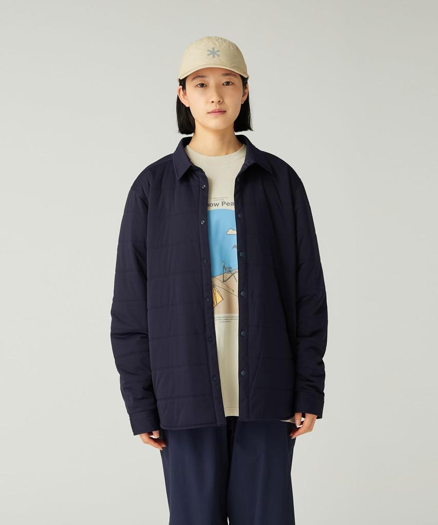 Snow Peak Flexible Insulated Shirt Long Size and SW-25AU003, Sleeve, Navy, M, Men's Women's