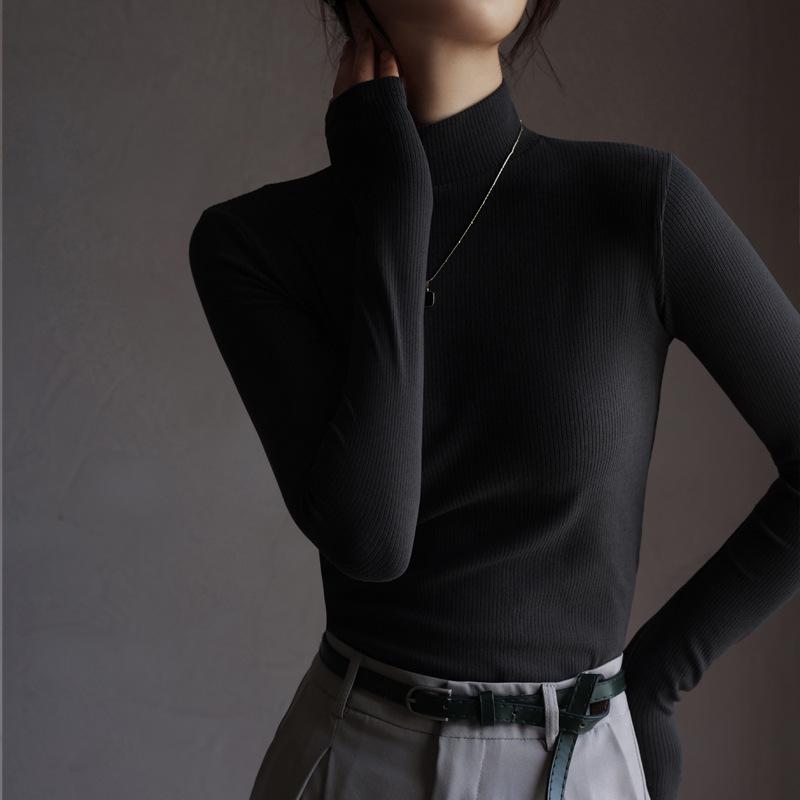 Verbessertes Langarm-Slim-Fit-Hemd aus deutschem Samt mit mittlerem Kragen für Damen - Perfekt für Herbst und Winter