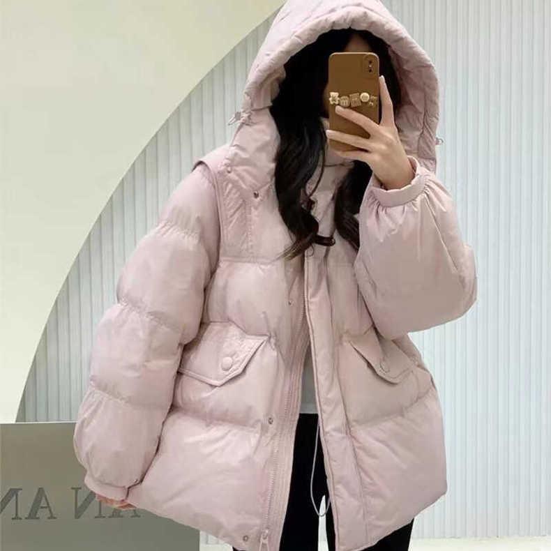 2026 Daunen-Kapuzenjacke Winter Damen Weiße Entendaunen Damen Neue Jacke