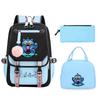 Animation Cartoon Printing Large Capacity Lightweight Student Schoolbag Children'S Leisure Backpack Three-Piece Set