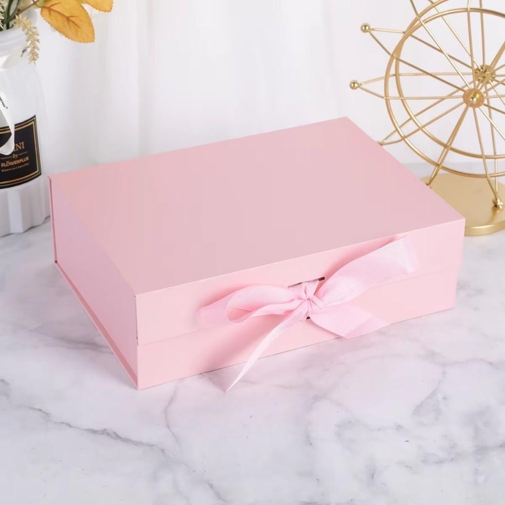 Velká Prázdná Krabice Jednodílná S Sklopným Víkem Balicí Krabice Luxusní Stuha Dárková Krabice Párty Valentýn