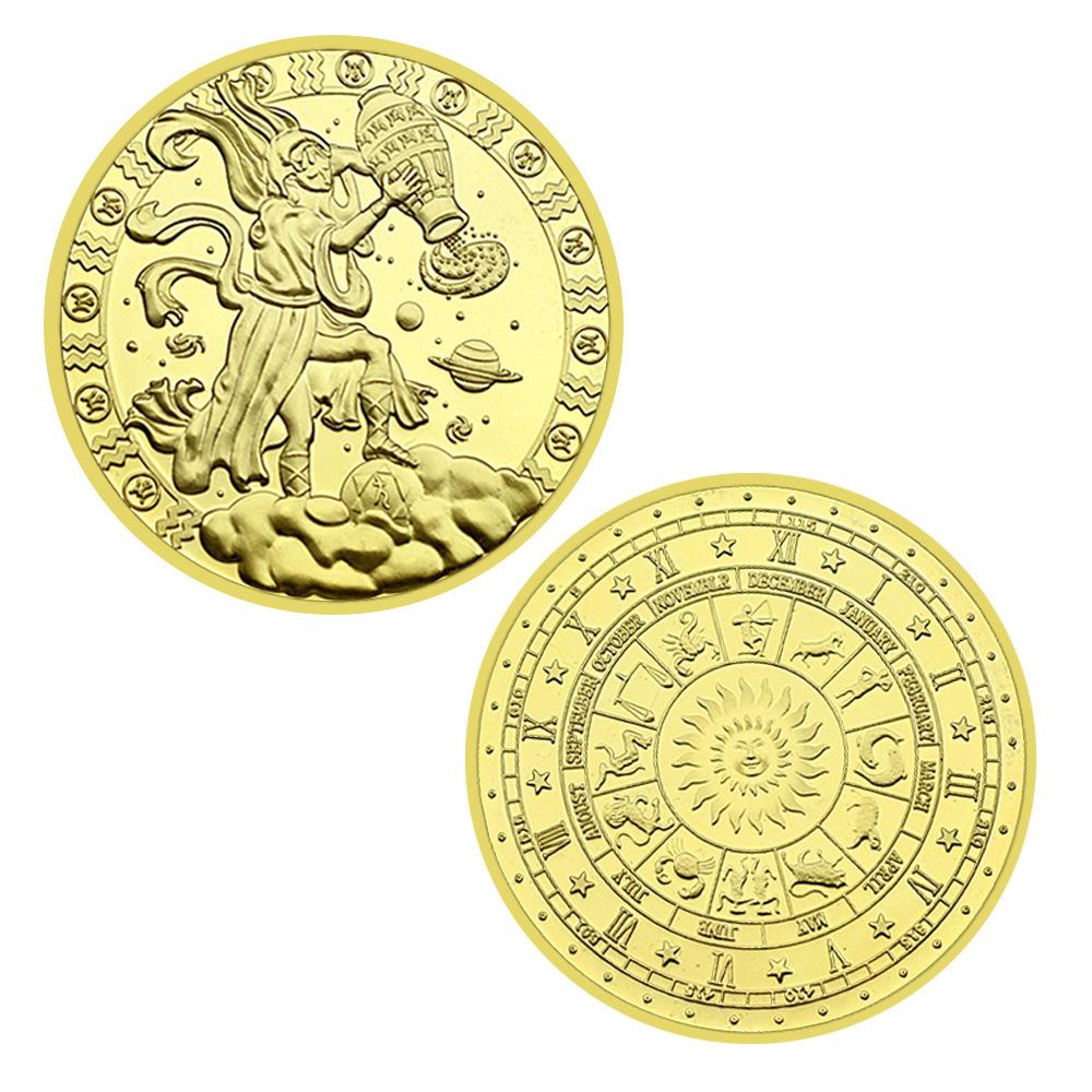 Gold Zodiac Coins, Collectible Gifts, Collectible Commemorative Coins, Commemorative Medals, Medals and Badges