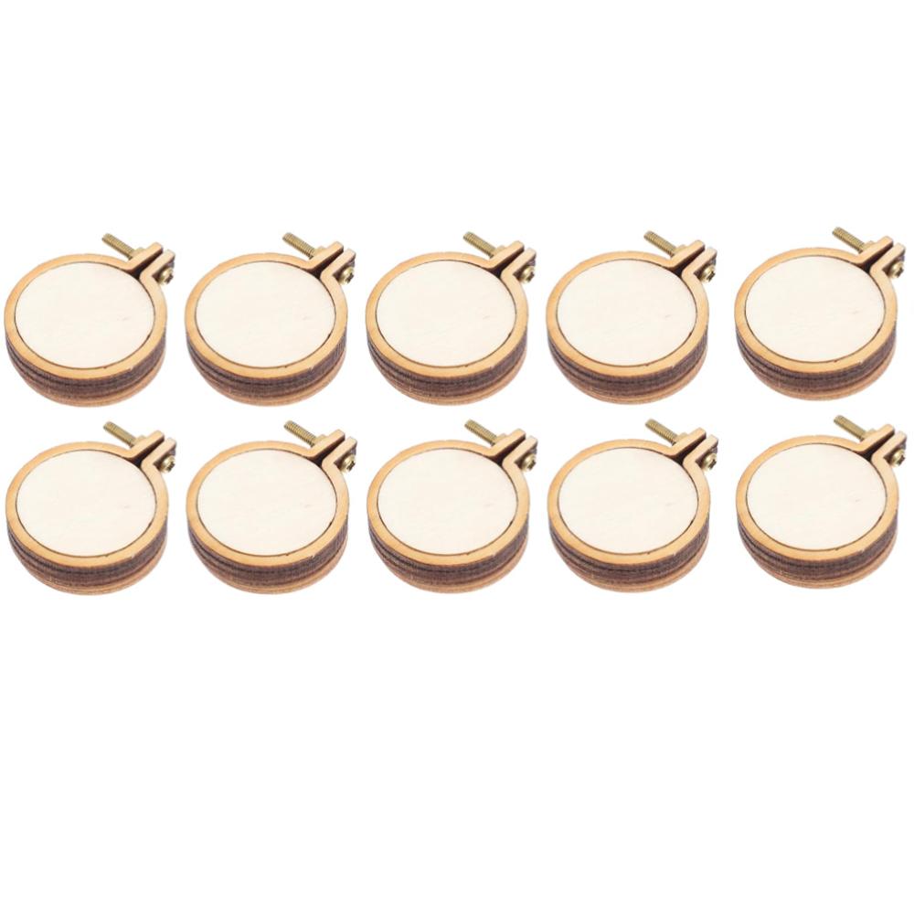 

10Pcs/Set Wooden Mini Embroidery Hoop Ring Cross Stitch Frame Crafts DIY For Needle Arts Fabric Painting Wall Decoration
