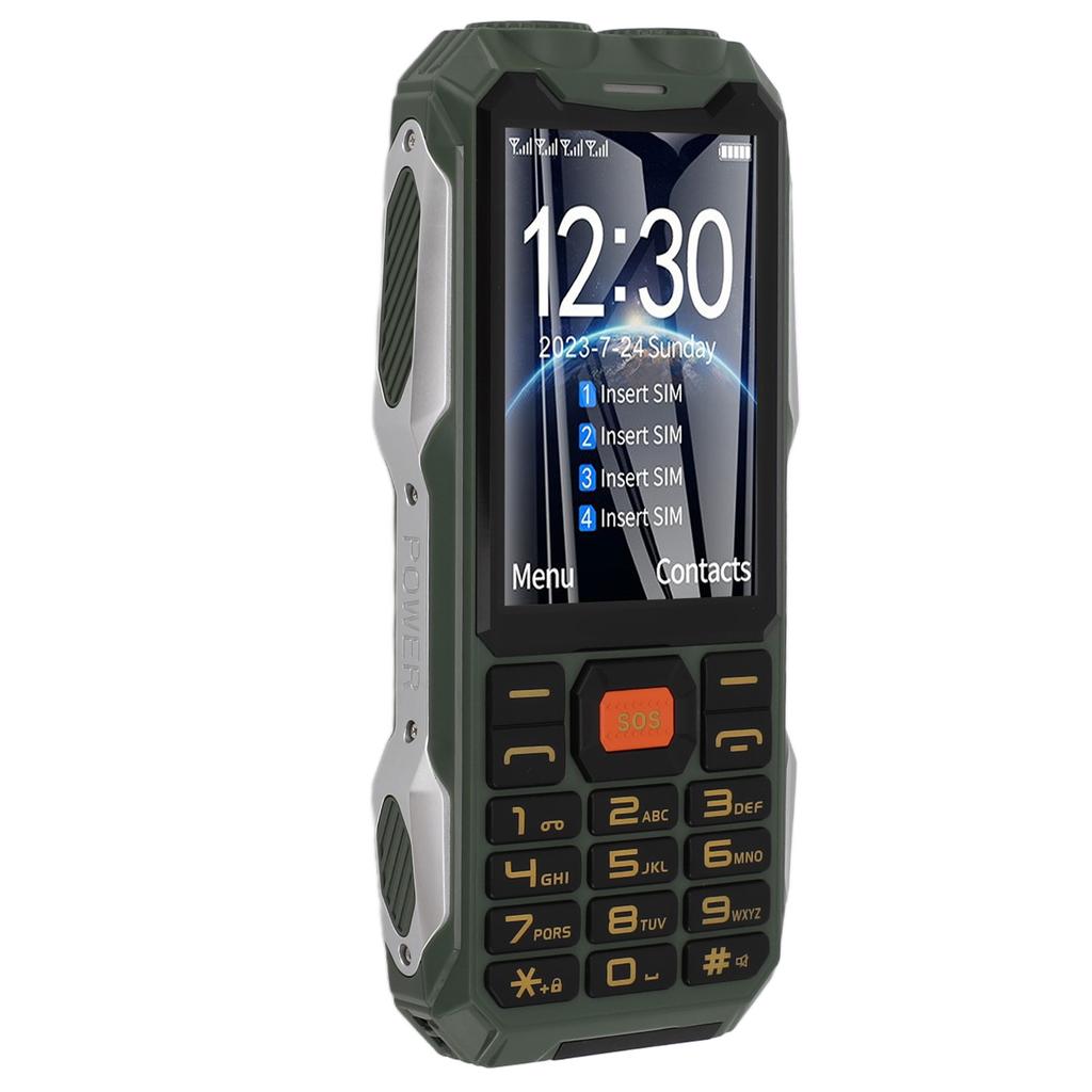 Starší Mobilný Telefón Štyri Karty Štyri Pohotovostné Režimy Veľké Tlačidlo Hlasný Zvuk Mobilný Telefón so 4,0 Palcovým Displejom