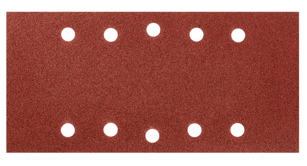 Velcro sandpaper 115 x 230 mm, K100, 5 pcs., with holes
