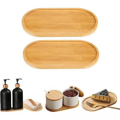 1-3 Pcs Bamboo Storage Tray Bathroom Organizer for Shampoo Body Wash and Toiletries Multi-Function Countertop Bath Accessories