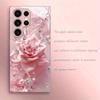 Pink Diamond Rose Shimmer Pattern  Phone Case for Samsung Galaxy S26 S25 S24 S23 S22 S21 S20 Note 20 Ultra  Back Cover