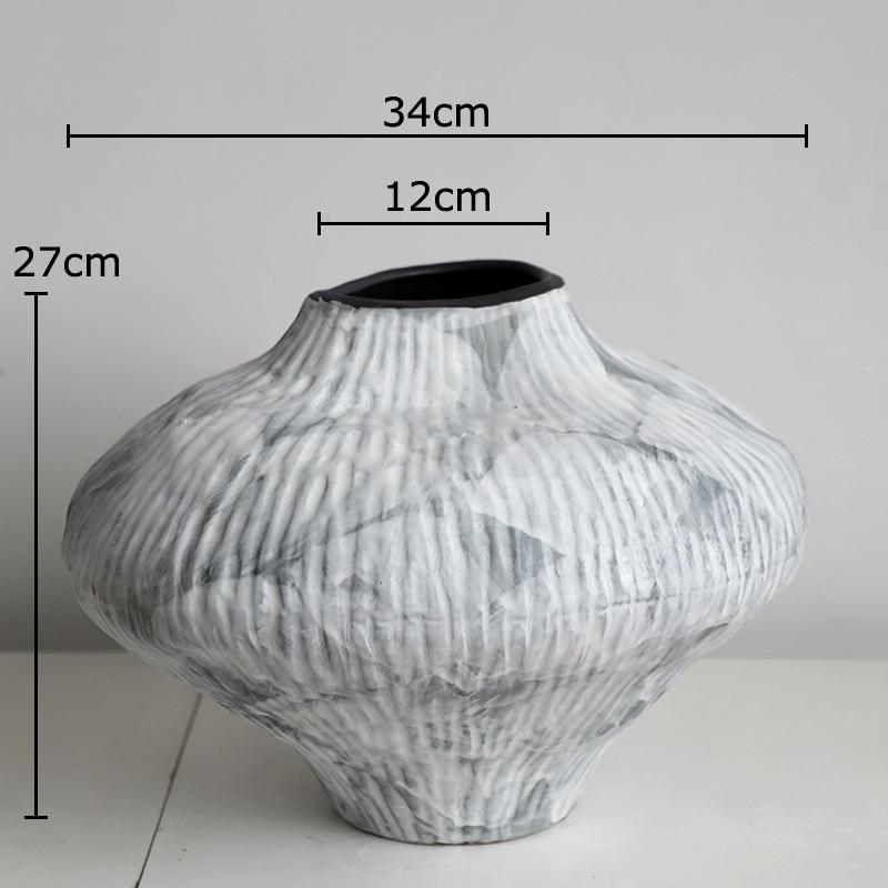 Retro Zen Inspired Ceramic Vase Creative Plant Pot Table Decoration Flowers Arrangement Floral Vases Room Aesthetic Decor