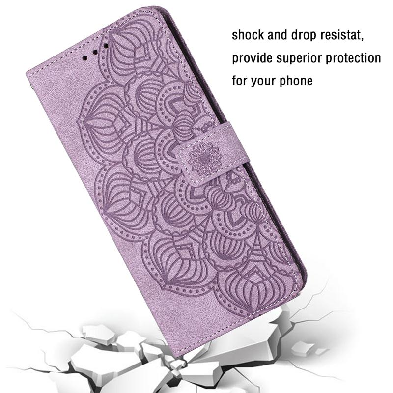 AMWEI Leather Folio Cover per Xiaomi Redmi 10C, Custodia