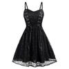 Women's Lace Mesh Halloween Sleeveless Suspender Dress