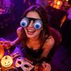 Eye Catching Party Favors Pop-Out Eyes Glasses, Wobbly On Springs Novelty Dramatic Makeup Accessories for Cosplay Prank Glasses Halloween Costume