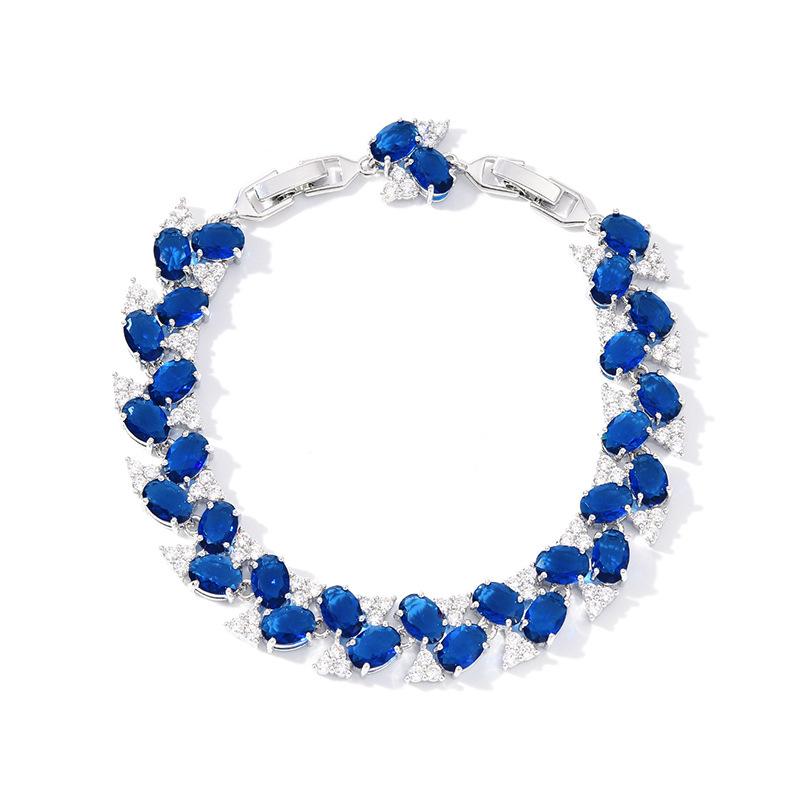 New Exquisite Luxury Colored Gemstone Bracelets From Europe and America Dopamine Candy Slightly Inlaid Zircon Luxury Bracelets Zircon