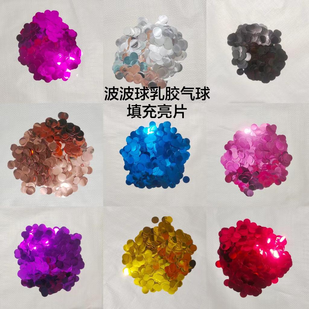 Factory Price Balloon Sequins 1.5Cm Round Transparent Bobo Ball Filled With Decorative Rose Gold Sprinkles 100G
