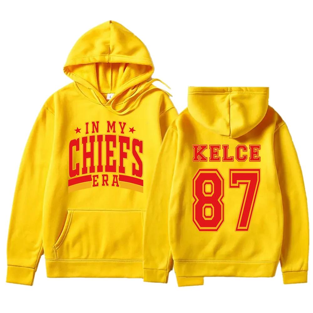 

In My Chiefs Era Hoodie Taylor and Travis Hoodie Travis Kelce Football Hoodie Pullover Tops Streetwear Harajuku 3XL