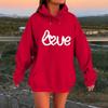 Women's Loose Comfortable Casual Fashion Character Printed Hooded Long Sleeve Sweatshirt