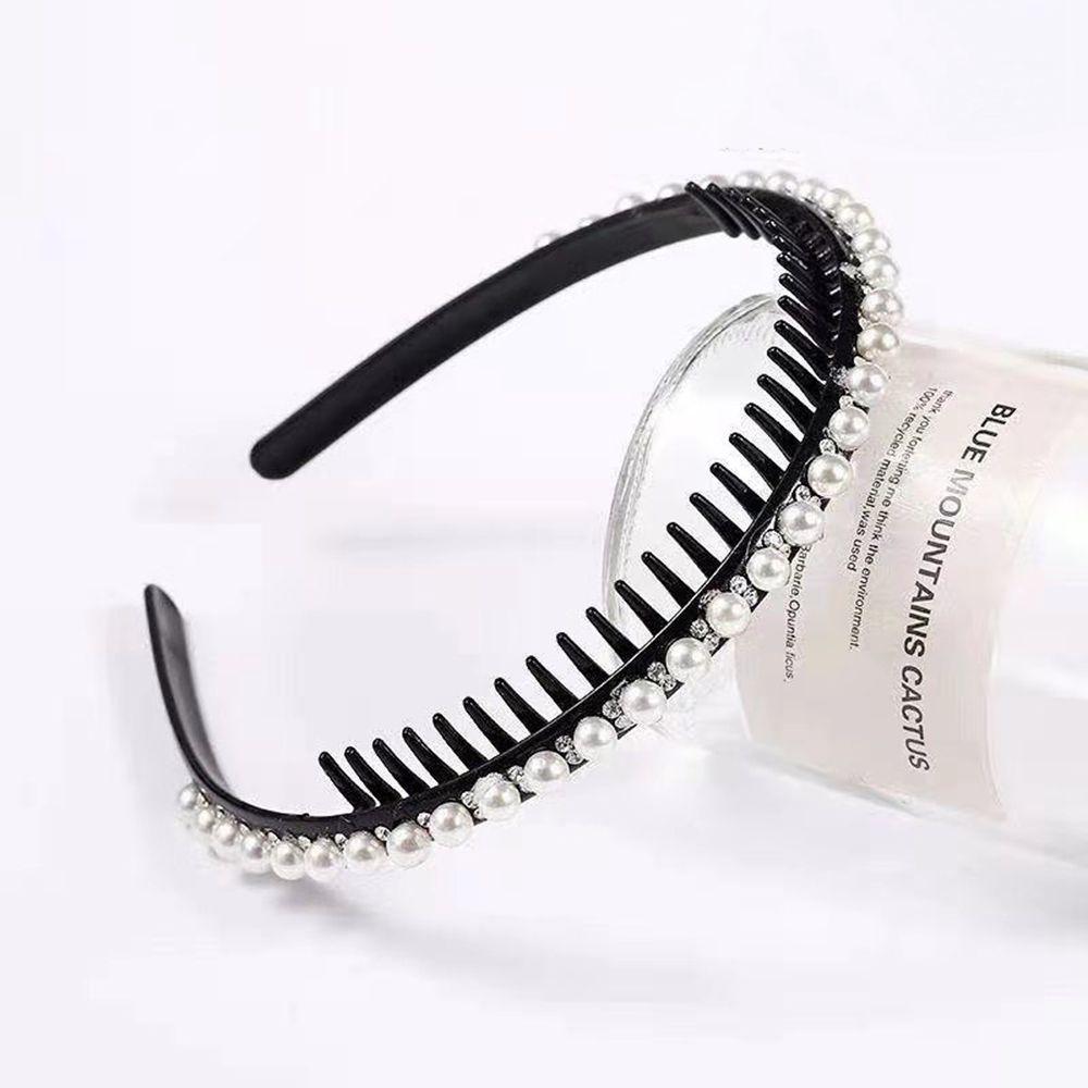 

Лицевая волна с шестеренкой, жемчужная повязка на голову, цветок, обруч для волос, корейский стиль, головной убор, женские повязки для волос B