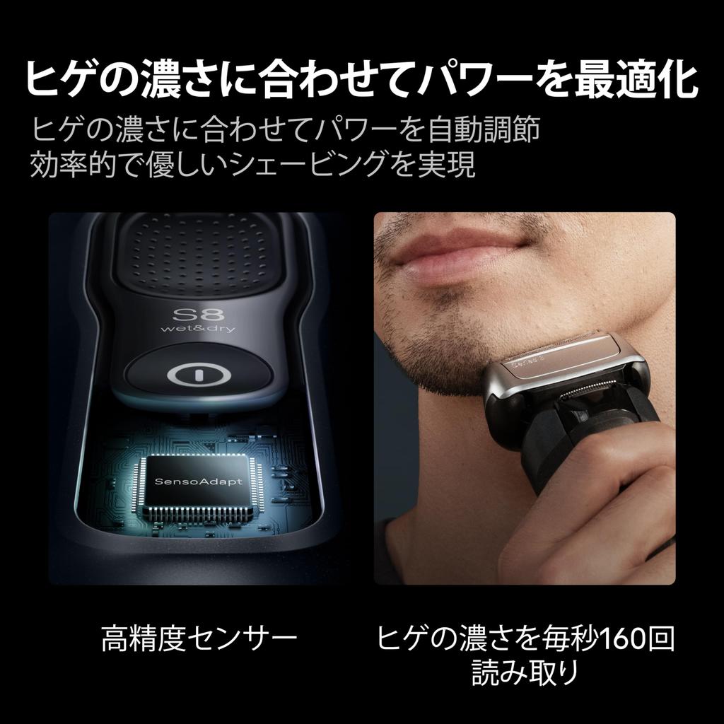 Braun Series 8 Electric Shaver 8603sE Cordless Waterproof 4+1 Cutting System Precision Trimmer Sonic Vibration Technology Zero Beard Up to 5 Years