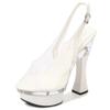 Fashion Summer Fish Mouth Shoes Nightclub Thick Heel High Heel Shoes 14CM Car Model Sandals Women's Walking Show Steel Pipe