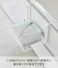 Yamazaki Jitsugyo 1618 Hook Folding Shelf White When Used W37 x D28.5 x H25cm Tower Washroom Storage Rack Towel Rack Folding Rack