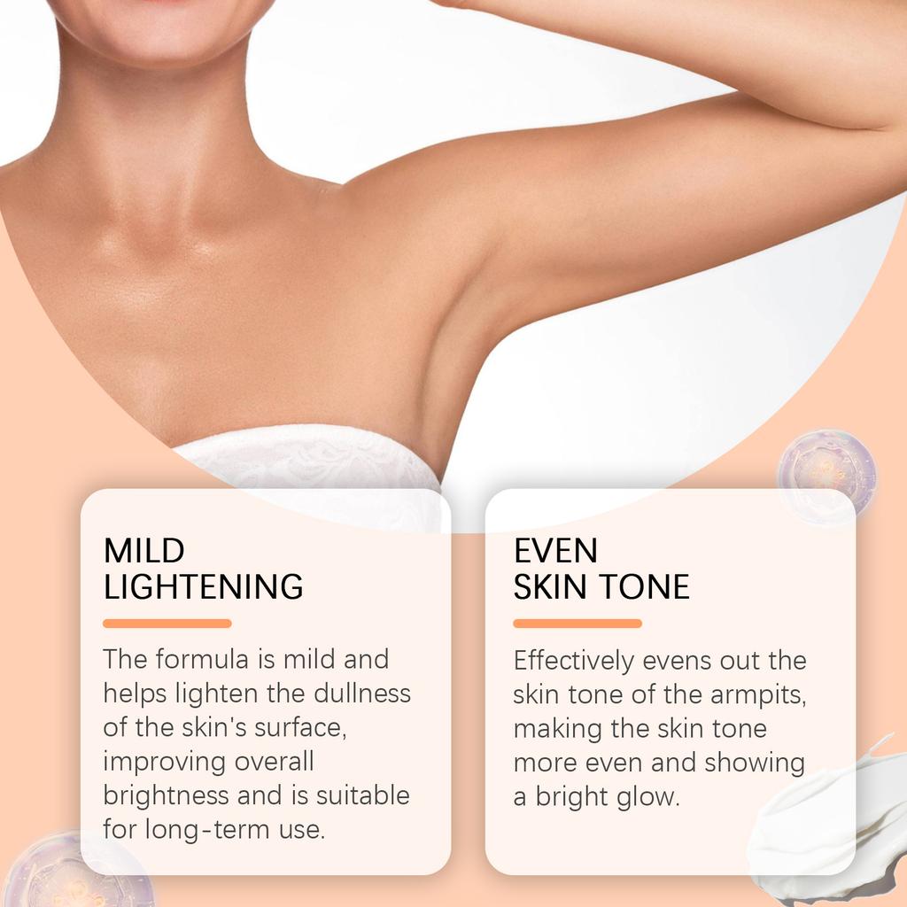 Kolagenový bělící krém na podpaží, klouby, kolena, rozjasňující tón pleti, dlouhotrvající hydratační, vyhlazující, bělící tělové mléko