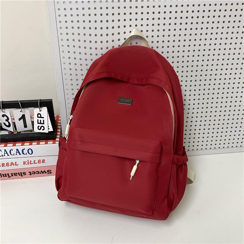 SchoolbagYZ Korean Version Ins Niche Casual Schoolbag for Women, High School Students, College Students, Water-proof Backpack, Light Travel Backpack